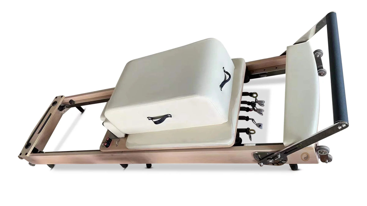 White Cherry Wood Pilates Reformer Z370