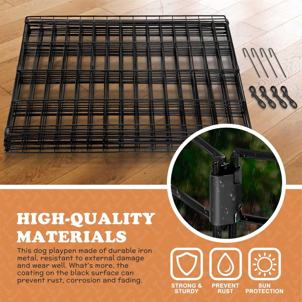 8 Panel Folding Pet Playpen Dog Exercise Pen M73738