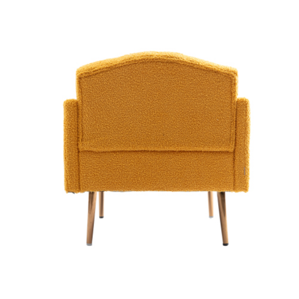 Camel Mustard Teddy Accent Chair with Metal Feet K301338