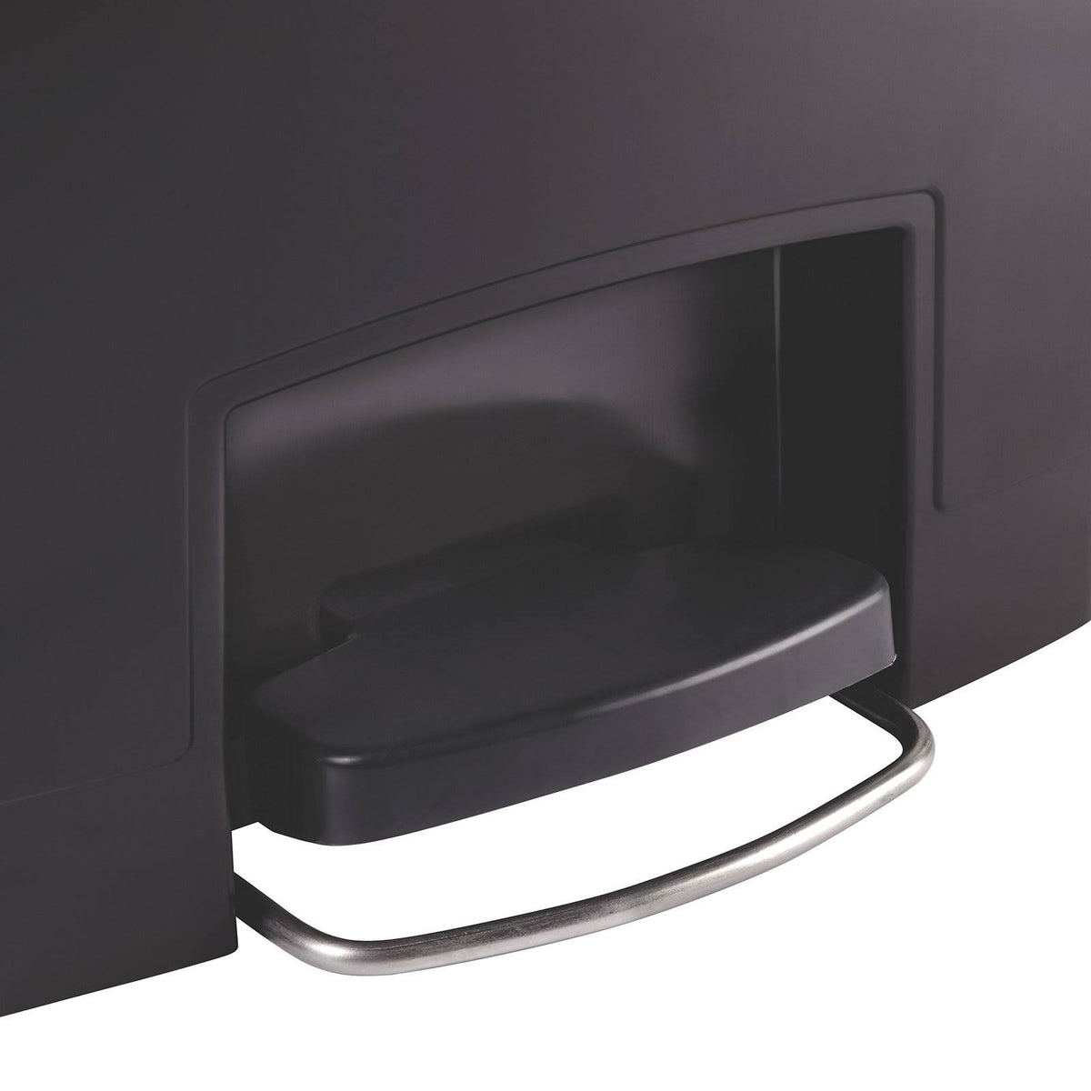 Black 18 Gal Plastic Step-On Trash Can J6995