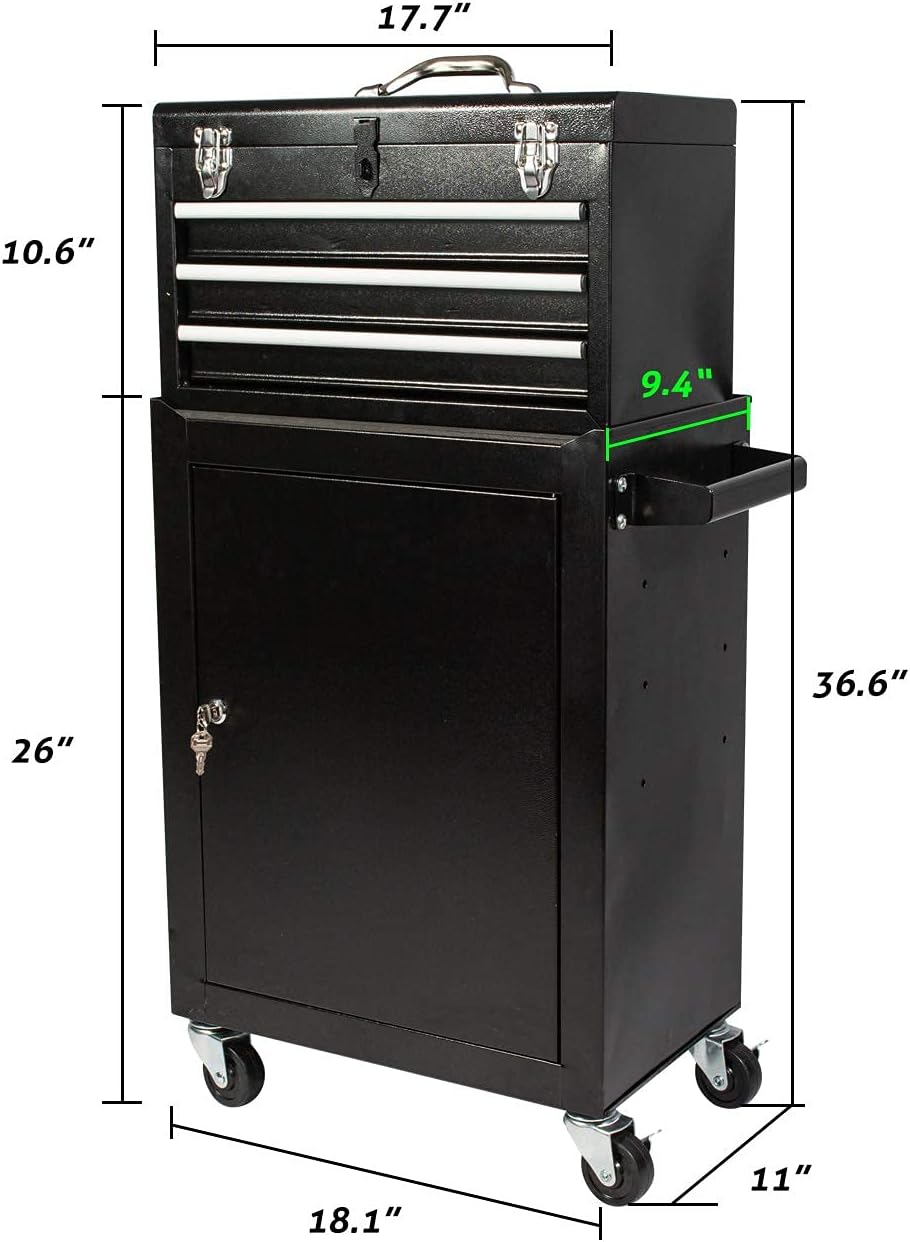 Rolling Tool Chest with Detachable Tool Box S8803