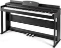 Black 88 Key Weighted Hammer Action Digital Piano with Dual Stereo Speakers, 3 Pedals, Furniture Stand G528