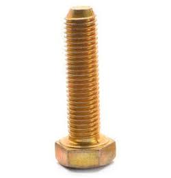9/16 inch-12 x 6 inch Coarse Thread Grade 8 Hex Cap Screw, Alloy Steel Yellow Zinc Plated, Pk 75 Y2064