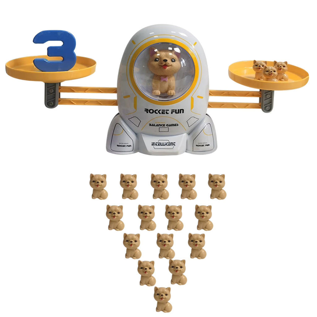 White Elephant Gifts for Toddler Spaceship & Dog Educational Counting Math Game Number Learning Toy G782922