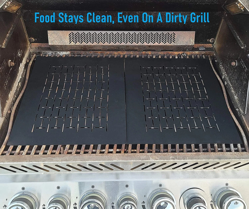 Non-Stick BBQ Grill Mats with Holes (Set of 2) D3691