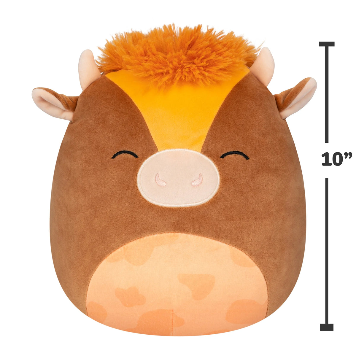 10 inch Dark Brown Spotted Cow Ultra Soft Stuffed Plush Toy V8956
