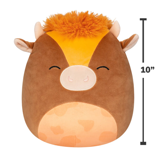10 inch Dark Brown Spotted Cow Ultra Soft Stuffed Plush Toy V8956