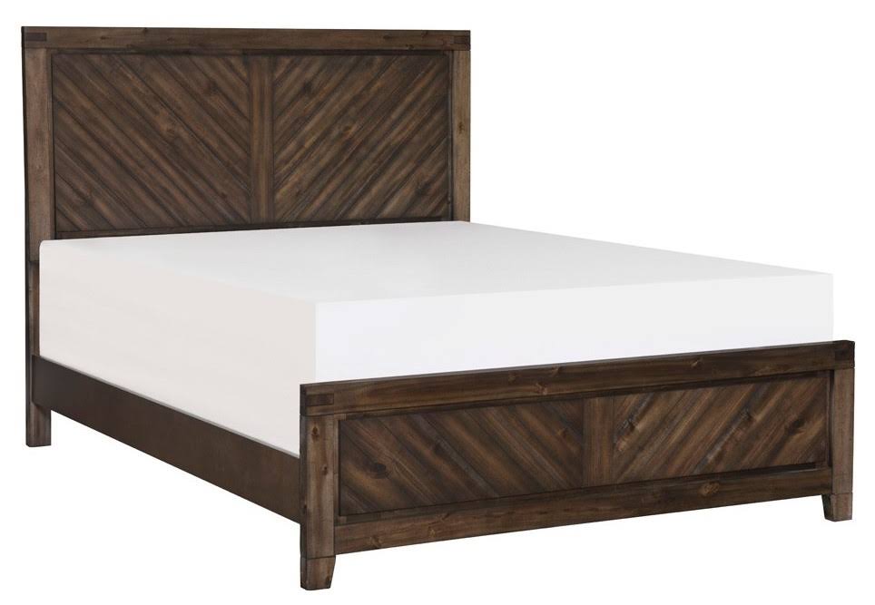 Rustic Cherry Wood Cal King Bed A42599