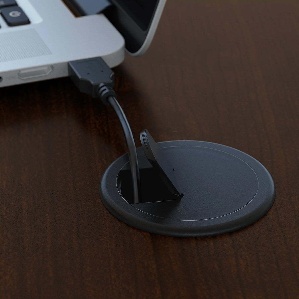 Mocha Cherry L Shaped Desk Office Set D2233